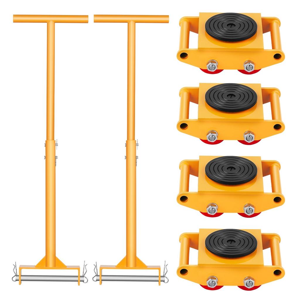Carrello per Macchinari 13228 lbs 6T Carrello Dolly per Macchinari con Maniglia Rotazione 360°