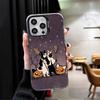 Black Cat Witch Aesthetics Soft Phone Case for iPhone 15 16 17 Pro Max 17Air 16E 14 Plus 13 12 Mini Shockproof Cover Back Shell