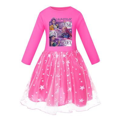 Mädchen Stern Regenbogen Spitze Kleid