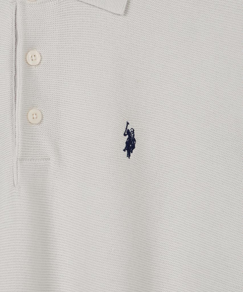 USPOLOASSN Short Sleeve Collared Knit_Light Gray