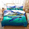 Cool Vivid Print Bedding Set 3Pcs World Turtles Turtle Island Style Modern Household Bedroom Ornament