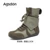 Augustine Boxing Boots Women's 2025 New Autumn Super Fire Retro Martin Boots Short Boots High Top Medium Tube Fashion Boots