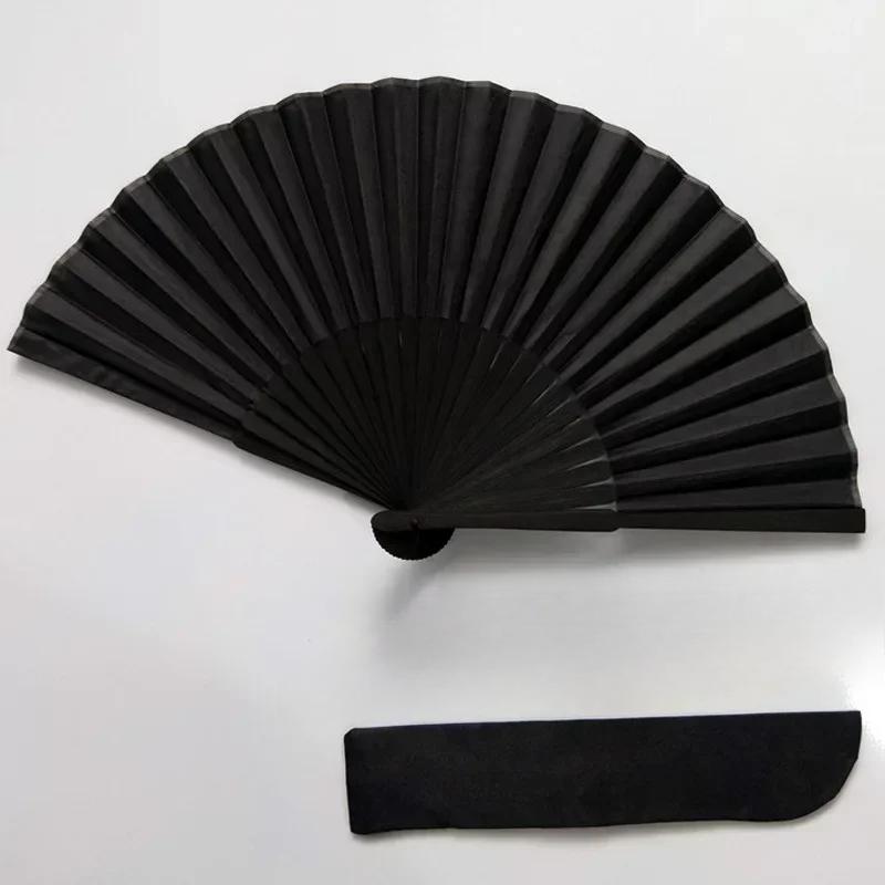 Chinese Style Black Vintage Hand Fan Folding Fans Dance Wedding Party Favor Chinese Dance Party Folding Fans
