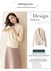 2025 Women's V-neck Long-Sleeved Stylish Sweater Top for Autumn/Winter