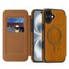 For iPhone 16 Plus Case Compatible with MagSafe RFID Blocking Card Holder Leather Phone Cover