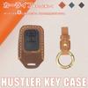 XIKER Leather Smart Key Case for Suzuki Hustler Comfortable to the Stylish and Protects Against Dirt and and Attaches to Car Remote Dustproof and