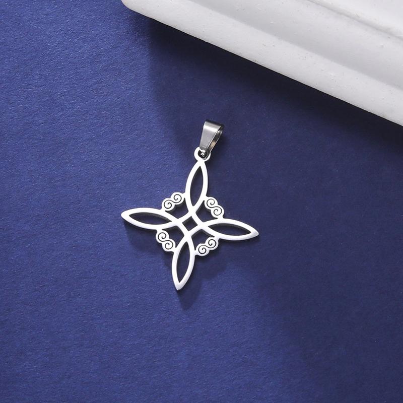Witch Knot Pendant Stainless Steel Celtic Knots Charms For Necklace Jewelry Making Diy Accessories Witchcraft Amulet Gifts