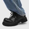 Men's thick soled derby leather shoes Casual fashion designer style Work or Business 38-46 Daily fashion young shoes Black