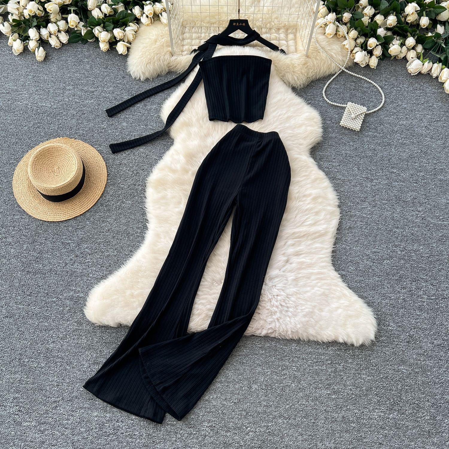 

Сексуальна бюст’є без рукавів з розвіваючим поясом на шиї. Жіноча тонка сорочка з високою талією. Мікробрючний костюм для відпочинку на стегнах. One Size