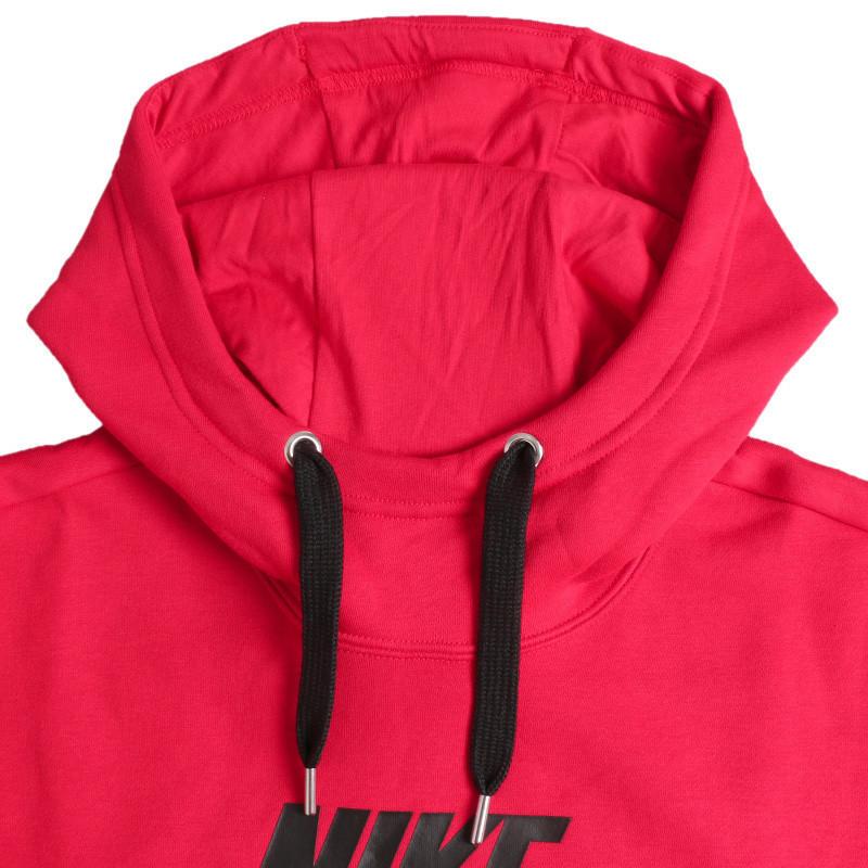 Nike Mid-Length Pullover Hoodie With Logo Print Women Hoodies Red AH0236-657