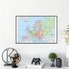 for Home Office Classroom,Travel/Educational Supplies,Europe Map (Chinese Version) Political Distribution Map Backdrop