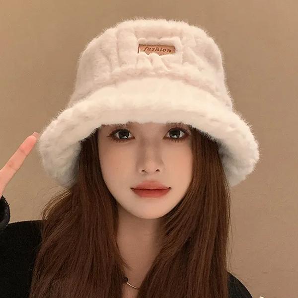 WTEMPO Retro Elegant Warm Thickened Soft Hats Women's Autumn Winter Casual Versatile Plush Hats Solid Color Windproof Cold-proof Hats