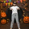 Eye Mask Bat Wing Cape Black Cloak Bat Cosplay Costume Fun Halloween Bat Cloak Set  Dress Up