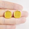 6 Stück Herz Quadrat Wassertropfen Oval Cabochon Basis Fassung Anhänger Edelstahl Charms Für Schmuckherstellung Großhandel DIY Materialien