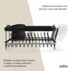 Official Umbra 3-Way Dish Drainer, Black, In-Sink, 36cm W x 29cm D x 14cm H