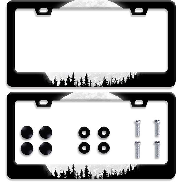 Butterfly License Plate Frame Beautiful Butterflies License Plate Stainless Steel Auto Parts With Screws Size 12.3" X 6.3" For Men Women