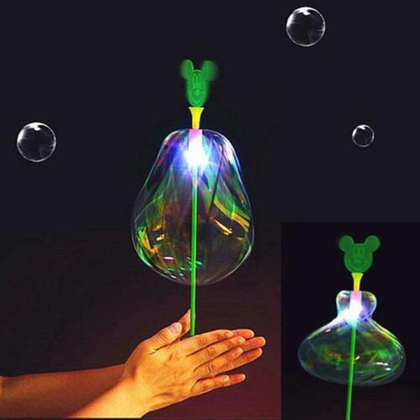Variety Magic Flashing Bubble Wand Light-up Spin Rainbow Bubble Ball Toy For Kid