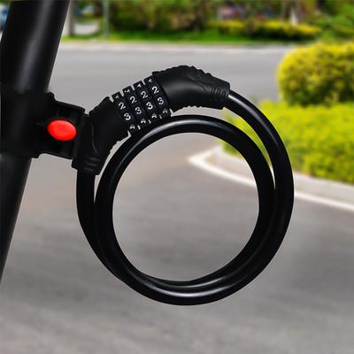 4 Digital Code Bicycle Cable Lock Anti-theft Alloy Steel MTB Road Bike Cable Code Combination Password Lock Security Padlock