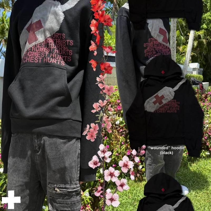 American Retro Street Fashion Hoodie Girlfriend Punk Hip Hop Casual Loose Sweatshirt Gothy Y2k Harajuku Oversized Clothing Men