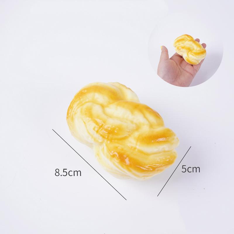 Simulation Soft Twist Croissant Slow Rebound Toy 1Pcs Fake Bread Squeeze Prop for Stress Relief Party Favor Home Decor Gift