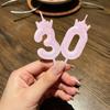 Purple Pink 0-9 Number Candle Kpop Birthday Cake Decorations Party Cake Candle Ornament K-pop Accessories