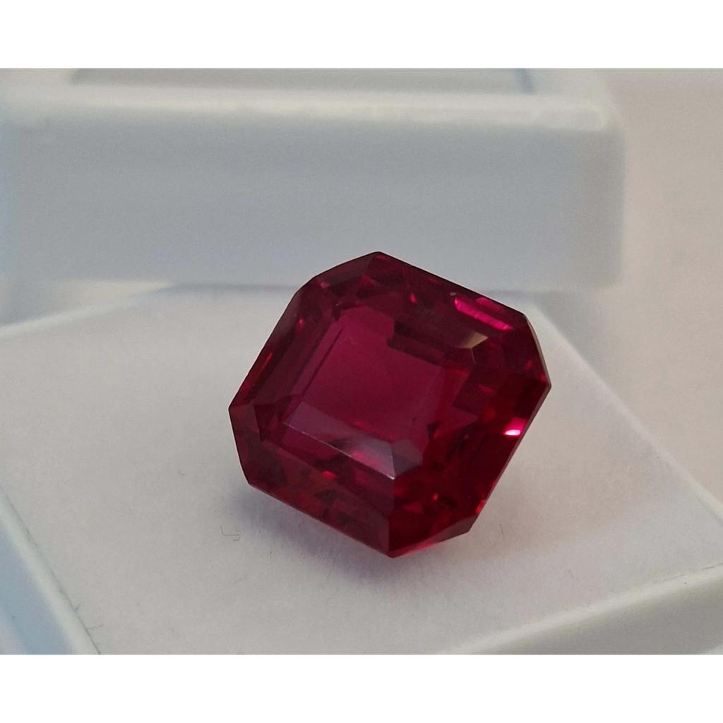 Asscher Cut Natural Red Ruby Mozambique 10-12 Ct Beautiful Certified Gemstone