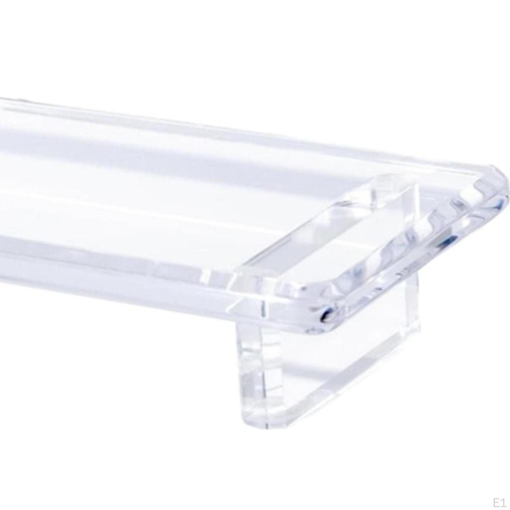 Bathroom Counter Tray Pedestal Stand Acrylic Rectangle for Toiletries, Small Potted Plants,