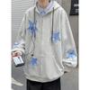 Women's Star Patch Zip Up Hoodie for Women Oversized Y2k Sweatshirt Jacket E-Girl 90s Pullover Streetwear