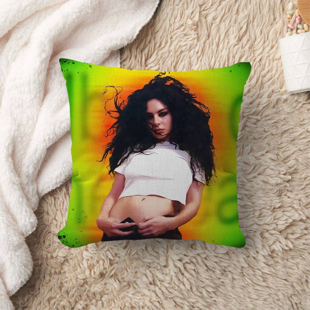 Singer C-Charli X-Xcx B-Brat Lucky Dragon Pillow Cover Sofa Cushion Cover Home Room Decoration Children Gift