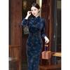 Printed Standing Collar Breasted Cheongsam Print Stand Collar Breasted Cheongsam Female
