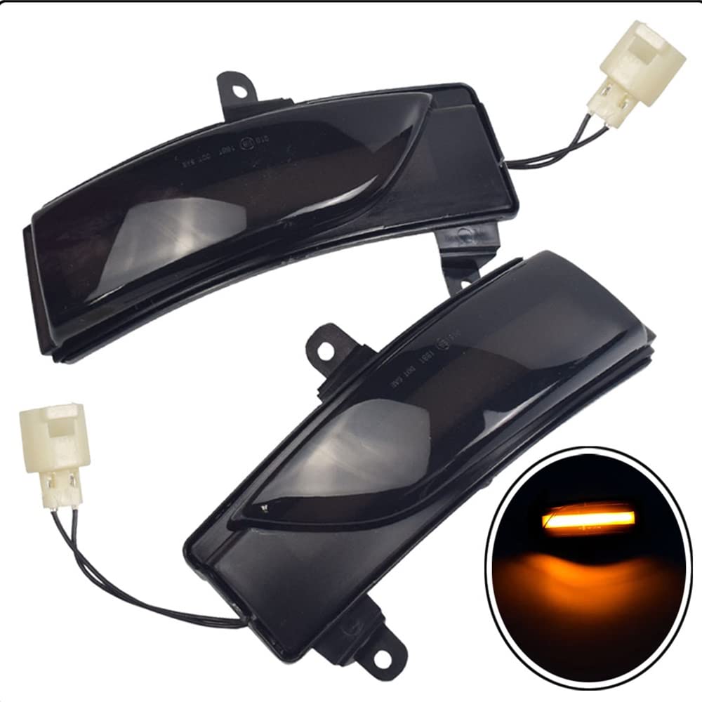 2pcs Led Dynamic Turn Signal Light Sequential Side Mirror Reflector Yellow Light Compatible For