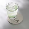 &NE Ceramic Diatomaceous Earth Coaster, Panda, Twilight, White, 1 Piece, 9.7cm Diameter X 0.6cm Thick, Absorbent Coaster, Made In Japan, Mino Ware,