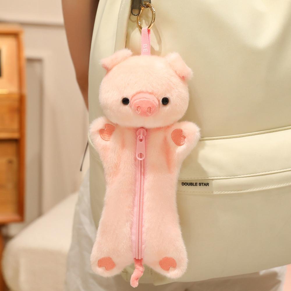 Soft Plush Plush Pencil Case Cartoon Cosmetic Bag Multi Function Storage Bag Office Stationery