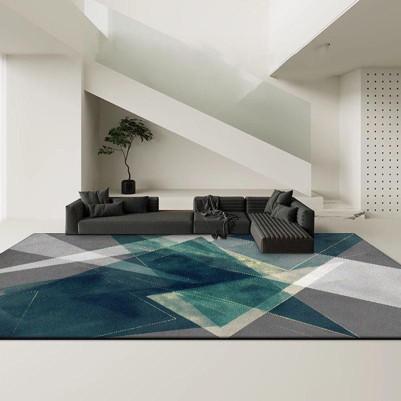 Simple Style Geometric Carpet Living Room Modern Decoration Large Area Non-slip Rugs Bedroom Bedside Tatami Soft Mat Washable