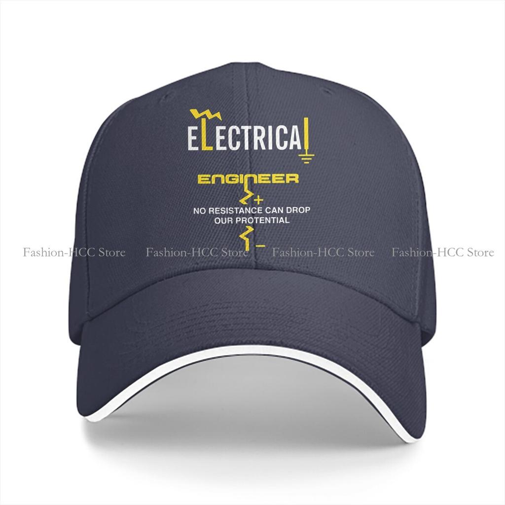 Washed Mens Baseball Cap Cool Trucker Snapback Caps Dad Hat Engineer Electrical Electrician