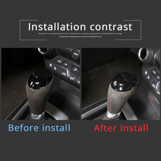 ABS Black Gear Shift Knob Head Cover Trim for  Corvette C7 14-19