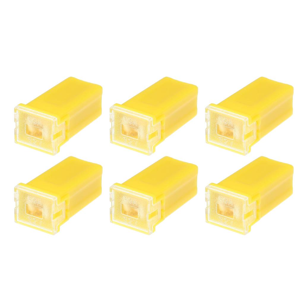 A ABSOPRO Standard Box Fuse 20A Universal Pickup Truck Car SUV Heavy Duty Plastic Metal 6pcs 60A