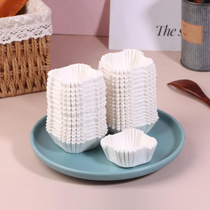 1000Pcs Square Cupcake Liners Muffin Baking Cups Pan Liners Paper Oven Microwave Safe For Wedding Birthday Party Supplies