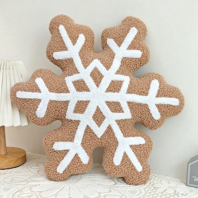 Plush Christmas Throw Pillow Cushion Garland Shape Stuffed Toy Doll Xmas Decor