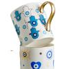 Kreative Teufelsauge Keramik Kaffeetasse Luxus Vergoldete Paartasse Haushalt Trinkteetasse Frühstück Dessert Milchbecher Geschenk