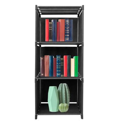 Organization Shelf 4 Floors PVC & Fabric Home 93x41x29 Cm