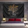 Electric Guitar Rock Song Names Tapestry Wall Hanging Vintage Music Decor for Bedroom Music Room Man Cave Gift