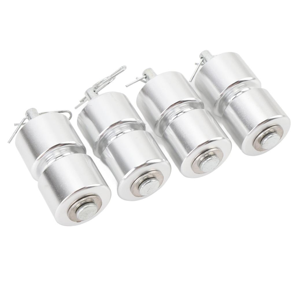 4PCS Trailer Tailgate Lift Assist Rollers Kit Aluminum Alloy Roller Washer Pins Rings Set for Easy L