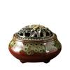 Ice Crack Coil Incense Burner with Fire Cotton Pad 4 Hours Ceramics Incense Cone Censers for Home Decor Ornaments Simple Ashtray 7