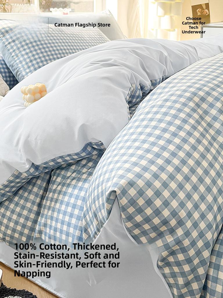 Person Disposable Bed Linens Four-Piece Set Hotel Travel Dirt Resistant Tee-Piece Set One-Time Use Quilt Cover Pillowcase