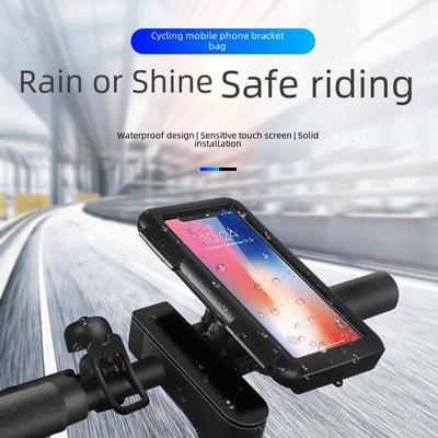 Waterproof Motorcycle Phone Holder with Charging & Touchscreen for Electric Vehicle/Bicycle Navigation