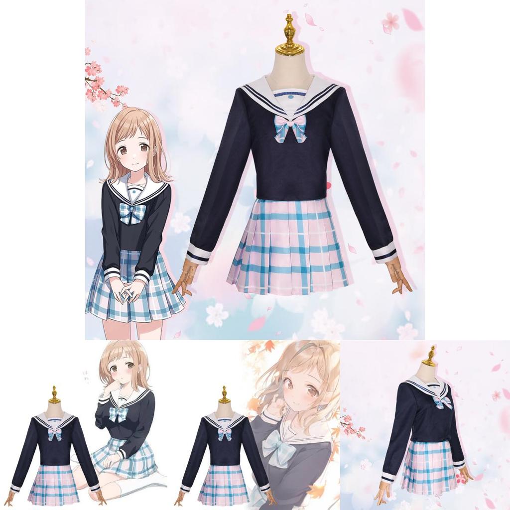 Idol Master Shining Color Cosplay Costume Sakura Makino Anime Stage Performance Costume