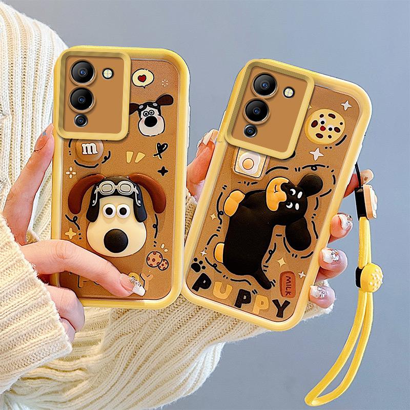 KEYSION Shockproof Case for Infinix Note 12 G96 with Lanyard Silicone Cute 3D Cartoon Doll Phone Cover for Infinix Note 12 G96