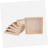 Square Serving Tray - Wooden Block Serving Trays - 5pcs Unfinished Wood Storage Trays