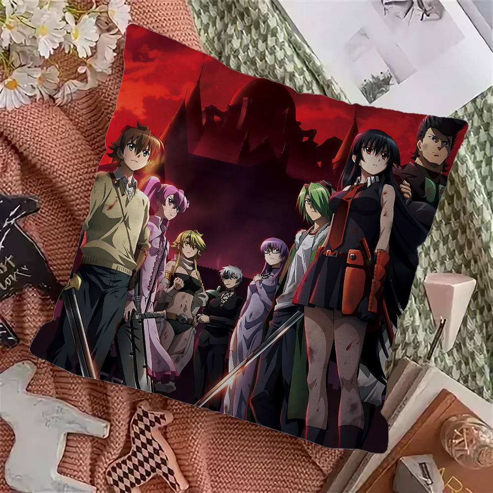 A-Akame Ga Kill Anime Cushion Cover Car Throw Pillow Case For Sofa Car Christmas Gift 40x40cm 45x45cm
